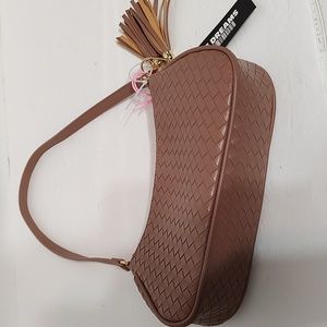 New Like Dreams Mauve Small  Shoulder Bag w/ Gold Hardware and Tassels